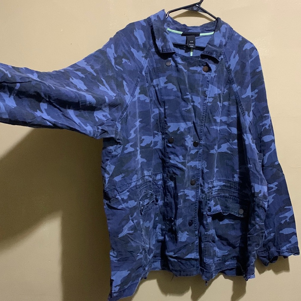 Lane Bryant Camo Denim Jacket - Womens Plus Size 26/28